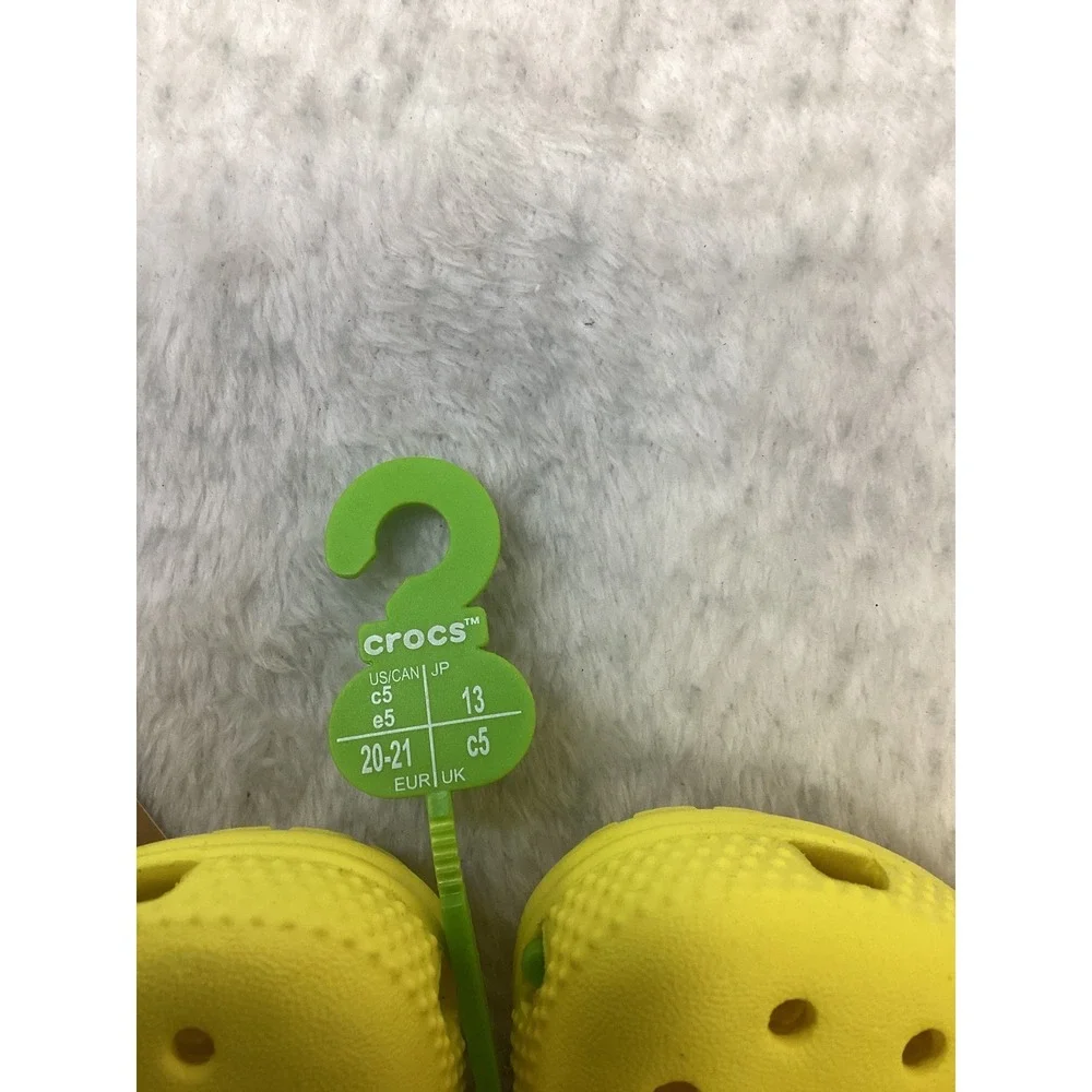 Crocs Classic Cyber Yellow Clog Toddler Size C5 206990-771 NEW